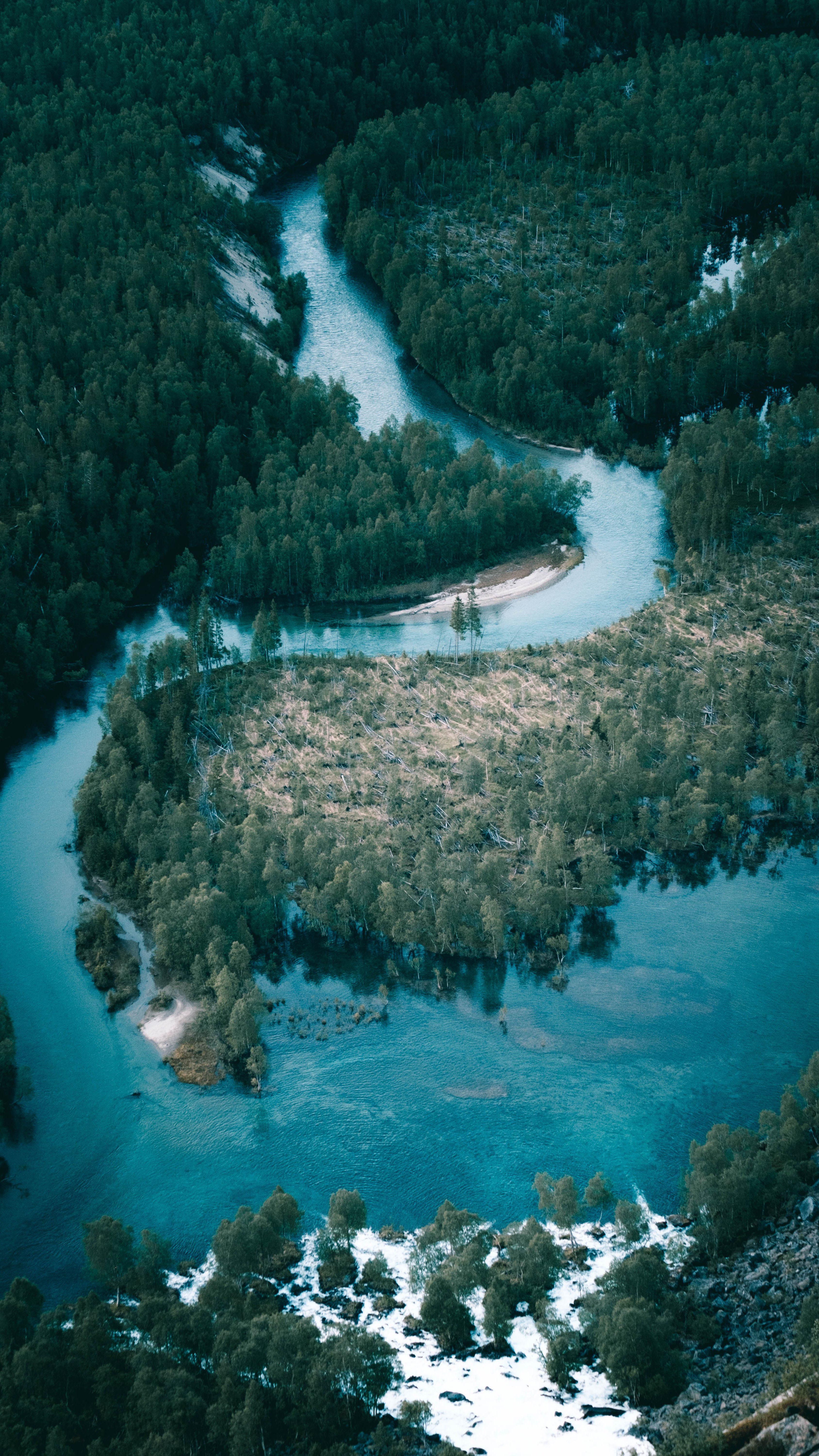 Photo of a meandering river